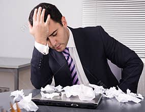 Frustrated businessman