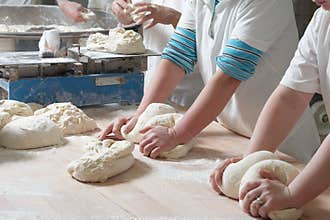 Working bakery team