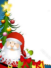 Santa Claus Tree Border