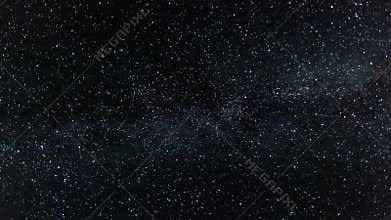 Night sky with milky way galaxy Time lapse - Moving stars twinkle at night - Full HD 1920x1080
