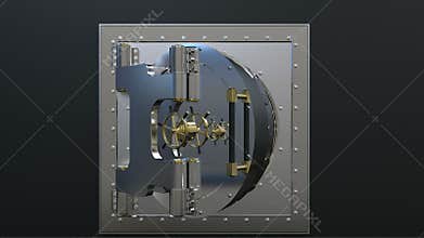 Render of the vault door. 3D