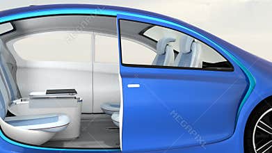 3D animation of autonomous car interior