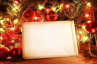 Christmas lights frame