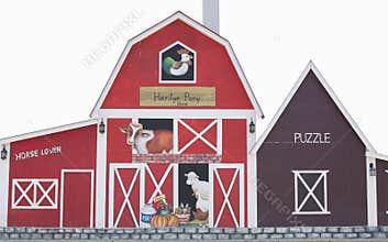 Barn with painted