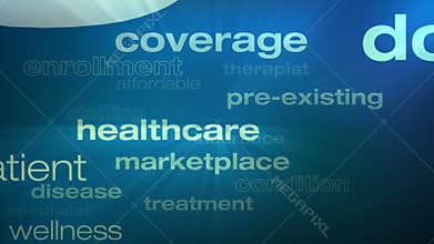 Healthcare and Insurance Words Loop