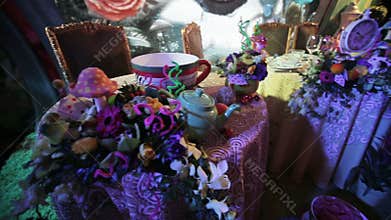 Wedding banquet hall interior.