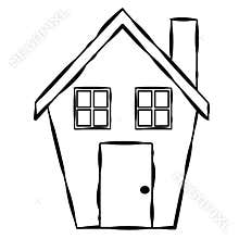 Simple House Line Art
