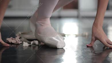 Woman ballet shoes