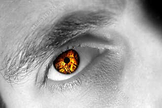 Eye on fire