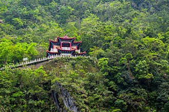 Changchun temple and waterfall at Taroko National Park