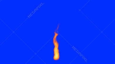 Animated Flame on a Blue Screen