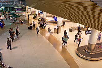 Airport Baggage Claim at Night