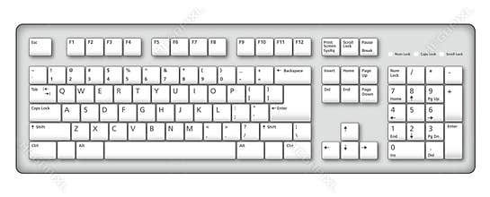 Computer keyboard illustration