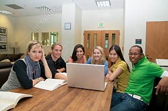 Multicultural Students in Student lounge