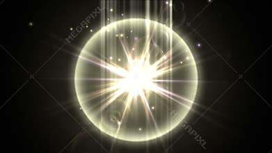 4k Tech science energy radiation rays ripples star explosion,particle fireworks.