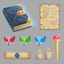 Cast a magic spell set of icons