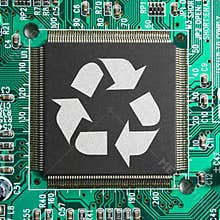 Recycle e-junk eco-friendly technology concept