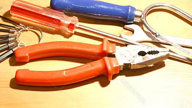 A set of different tools slider