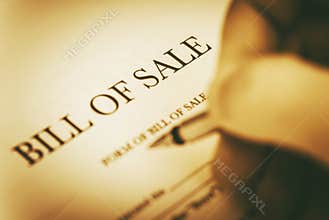 Bill of Sale Legal Document