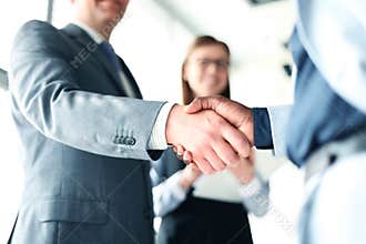 Business people shaking hands