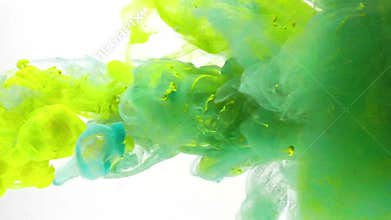 Liquid colors mixing under water