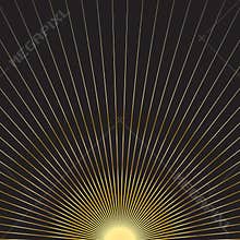Gold winner sun rays gold on black background burst 2027 sign