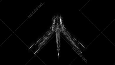 Hologram octopus, 4K, Alpha, Looped