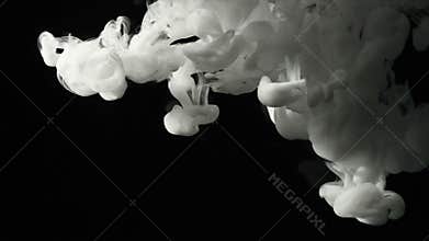 White paint cloud spraying.