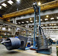 Inside of a steel factory