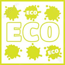 Organic natural and eco food icon