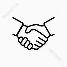 Handshake icon simple vector illustration. Deal or partner agreement symbol