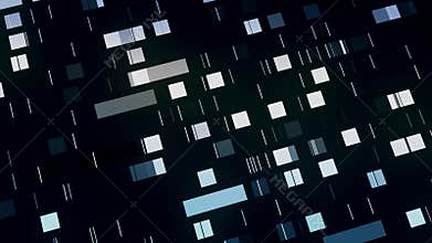 Data mining, abstracted moving squares background