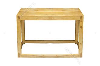 Wood table isolated on white