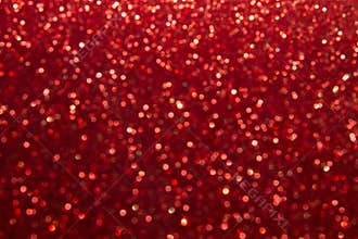 abstract red Bokeh circles for Christmas background, glitter light Defocused and Blurred Bokeh