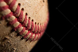 Closeup of a baseball