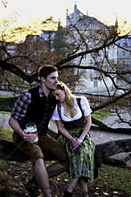 Bavarian Couple on a tree