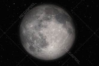 Moon and stars
