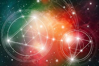Sacred geometry. Mathematics, nature, and spirituality in Space. The formula of nature.