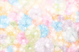 Colorful glowing fantasy with bokeh star.