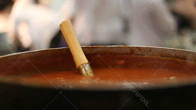 Close Up of Chili Sauce at a Restaurant