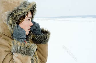 Girl in winter coat