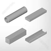 Steel beam isometric vector illustration.