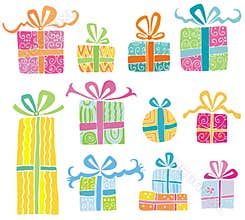 Colorful vector gift boxes