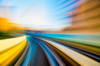 Speed motion in urban highway road tunnel