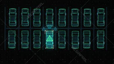 Automobile Technology. Auto parking, IOT technology