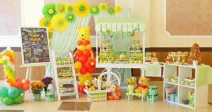 Candy bar on children`s birthday party