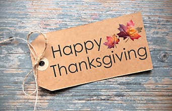 Happy thanksgiving label