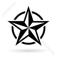 Black star vector shape