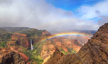 Rainbow over Waimea Canyon
