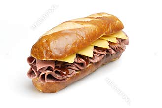 Roast Beef Sandwich with Clipping Path